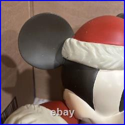 Disney Mickey Mouse Santa Christmas Big Figure 21 With Bell VERY RARE. READ