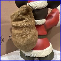 Disney Mickey Mouse Santa Christmas Big Figure 21 With Bell VERY RARE. READ