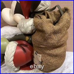 Disney Mickey Mouse Santa Christmas Big Figure 21 With Bell VERY RARE. READ