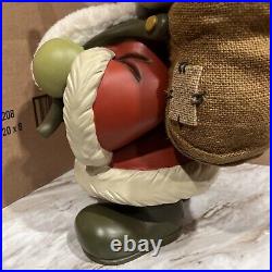 Disney Mickey Mouse Santa Christmas Big Figure 21 With Bell VERY RARE. READ