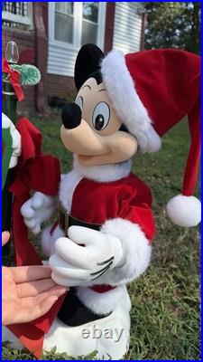 Disney Mickey Mouse Santa Christmas Holiday Mailbox Decoration Figurine