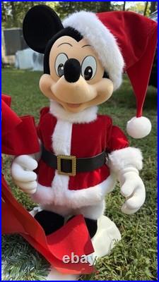 Disney Mickey Mouse Santa Christmas Holiday Mailbox Decoration Figurine