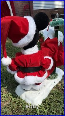 Disney Mickey Mouse Santa Christmas Holiday Mailbox Decoration Figurine