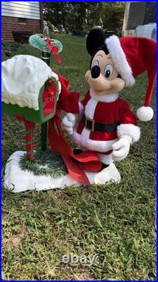 Disney Mickey Mouse Santa Christmas Holiday Mailbox Decoration Figurine