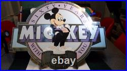 Disney Mickey Mouse Sixty Years Mickey with You Sign Plaque Large Wall RARE Disney Mickey Mouse Sixty Years Mickey with You Sign Plaque Large Wall RARE