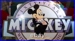 Disney Mickey Mouse Sixty Years Mickey with You Sign Plaque Large Wall RARE Disney Mickey Mouse Sixty Years Mickey with You Sign Plaque Large Wall RARE