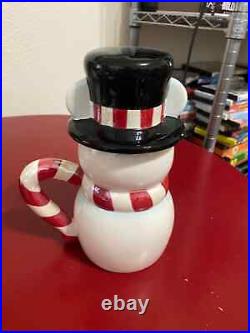 Disney Mickey Mouse Snowman Christmas Holiday Ceramic Mug Vintage Grail VHTF
