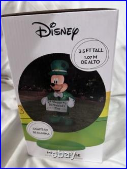 Disney Mickey Mouse St. Patrick's Day Inflatable 3.5'. New In Box. See Details