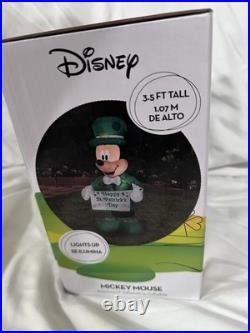Disney Mickey Mouse St. Patrick's Day Inflatable 3.5'. New In Box. See Details