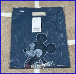 Disney Mickey Mouse T-Shirt R JUBILEE LW Processing Navy New