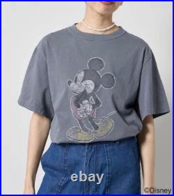 Disney Mickey Mouse T-Shirt R JUBILEE LW Processing Navy New
