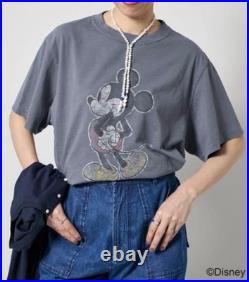 Disney Mickey Mouse T-Shirt R JUBILEE LW Processing Navy New