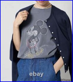 Disney Mickey Mouse T-Shirt R JUBILEE LW Processing Navy New