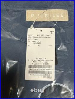 Disney Mickey Mouse T-Shirt R JUBILEE LW Processing Navy New
