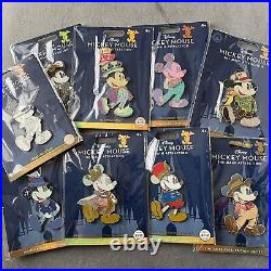 Disney Mickey Mouse The Main Attraction Set Of 9 Pins, Brand New In Packaging