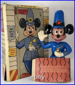 Disney Mickey Mouse Traffic Cop Vintage VTG 1950s Morris Plastic Corp. Disneyana