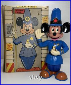 Disney Mickey Mouse Traffic Cop Vintage VTG 1950s Morris Plastic Corp. Disneyana