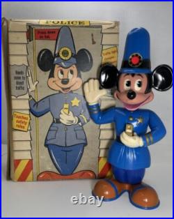 Disney Mickey Mouse Traffic Cop Vintage VTG 1950s Morris Plastic Corp. Disneyana