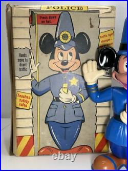 Disney Mickey Mouse Traffic Cop Vintage VTG 1950s Morris Plastic Corp. Disneyana