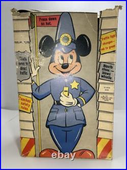 Disney Mickey Mouse Traffic Cop Vintage VTG 1950s Morris Plastic Corp. Disneyana