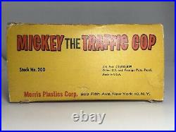 Disney Mickey Mouse Traffic Cop Vintage VTG 1950s Morris Plastic Corp. Disneyana
