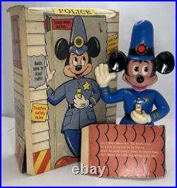 Disney Mickey Mouse Traffic Cop Vintage VTG 1950s Morris Plastic Corp. Disneyana