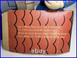 Disney Mickey Mouse Traffic Cop Vintage VTG 1950s Morris Plastic Corp. Disneyana