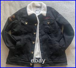 Disney Mickey Mouse True Original Black Denim Jacket Size XXL