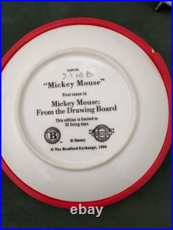 Disney Mickey Mouse Vintage Clocks And Collectible Plate