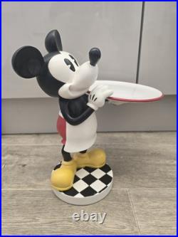 Disney Mickey Mouse Waiter Butler Holding Plate Statue Vintage Rare Disney World