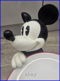 Disney Mickey Mouse Waiter Butler Holding Plate Statue Vintage Rare Disney World
