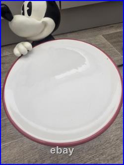Disney Mickey Mouse Waiter Butler Holding Plate Statue Vintage Rare Disney World