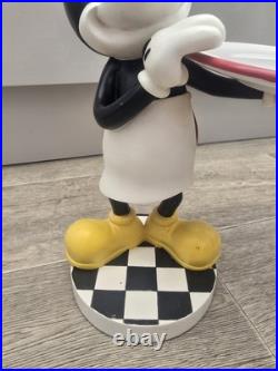 Disney Mickey Mouse Waiter Butler Holding Plate Statue Vintage Rare Disney World