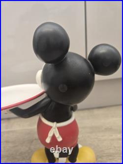 Disney Mickey Mouse Waiter Butler Holding Plate Statue Vintage Rare Disney World