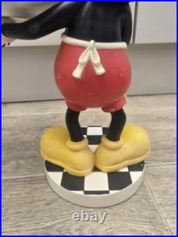 Disney Mickey Mouse Waiter Butler Holding Plate Statue Vintage Rare Disney World