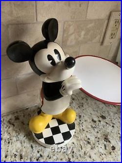 Disney Mickey Mouse Waiter Holding Plate Statue Vintage Rare