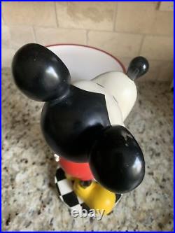 Disney Mickey Mouse Waiter Holding Plate Statue Vintage Rare
