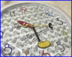 Disney Mickey Mouse Wall Clock Alice Second Hand Rare Genuine