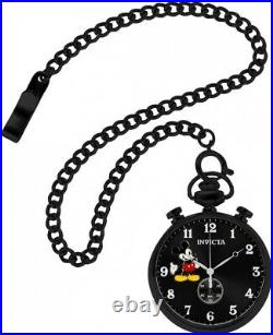 Disney Mickey Mouse Watch Invicta 22747 Black Limited Edition Chrono Pocket NEW