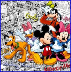 Disney Mickey Mouse bedroom Wallpaper Child photo wall mural white comics
