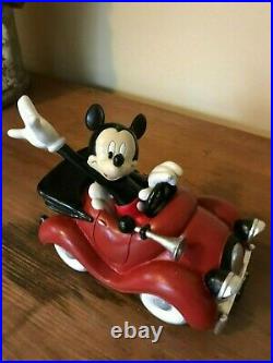 Disney Mickey Mouse in Car Resin Statue Figurine with Box