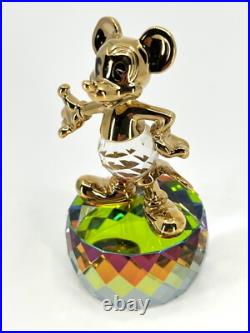 Disney Mickey Mouse vtg figurine 24k gold plated & crystal made in Austria