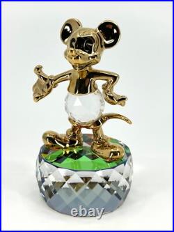 Disney Mickey Mouse vtg figurine 24k gold plated & crystal made in Austria