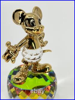 Disney Mickey Mouse vtg figurine 24k gold plated & crystal made in Austria