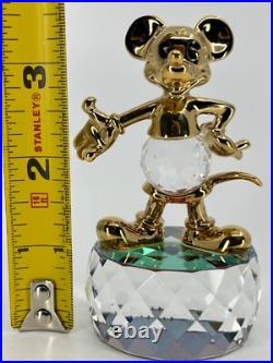 Disney Mickey Mouse vtg figurine 24k gold plated & crystal made in Austria