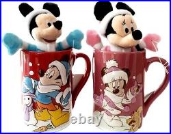 Disney Mickey and Minnie Mouse Christmas Mug and Toy set, very rare