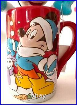 Disney Mickey and Minnie Mouse Christmas Mug and Toy set, very rare