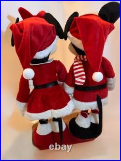 Disney Mickey and Minnie Mouse Standing Christmas Decorations Rare 55CM