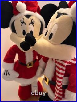 Disney Mickey and Minnie Mouse Standing Christmas Decorations Rare 55CM