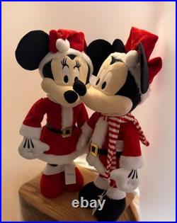 Disney Mickey and Minnie Mouse Standing Christmas Decorations Rare 55CM